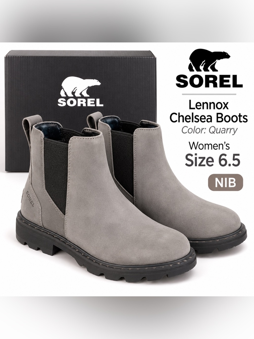 Sorel Lennox Chelsea Boots - Quarry - Women's